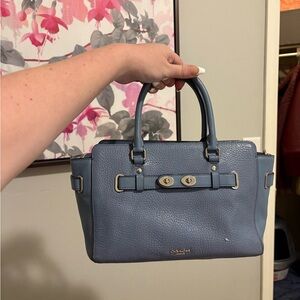 Coach Blue Leather Satchel